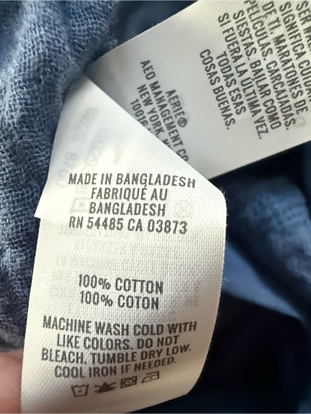 aerie Blue Drawstring Cargo Shorts 100% Cotton in Large - Picture 10 of 10